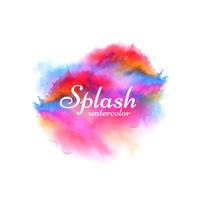 Modern colorful watercolor splash design vector