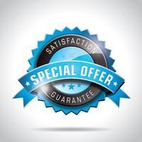 Vector Special Offer Labels Illustration with shiny styled design on a clear background.