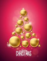 Merry Christmas and Happy New Year Illustration vector