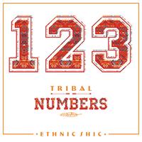 Tribal ethnic numbers for t-shirts, posters, card and other uses. vector