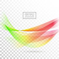 Abstract Wave Design on Transparent Background vector