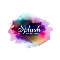 Modern colorful watercolor splash design vector