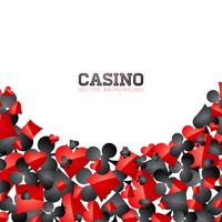 Casino playing card symbols on white background