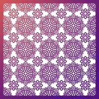 Square Pattern panel for laser cutting with mandalas. vector