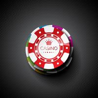 Vector la ilustración en un tema del casino con jugar las virutas.