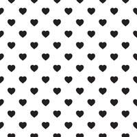 Monochrome seamless pattern with hearts vector