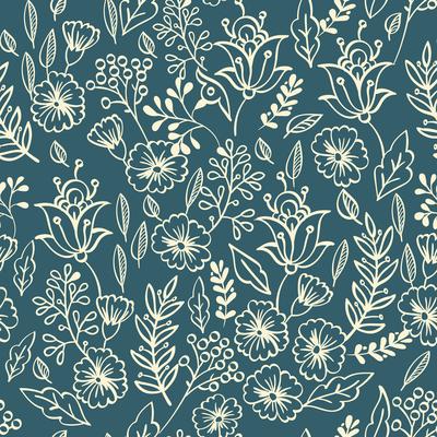 Vintage floral seamless pattern 