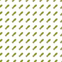 Seamless pattern of cacti and succulents in pots. vector