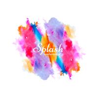 Modern colorful watercolor splash design vector