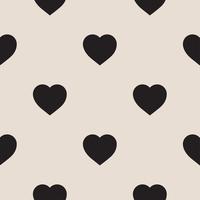 Monochrome seamless pattern with hearts vector