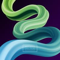 Abstract 3D Colorful Curve Line Background vector