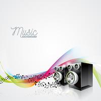 Abstract vector shiny background with speakers and design elements.