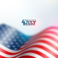 Independence Day of the USA Vector Background