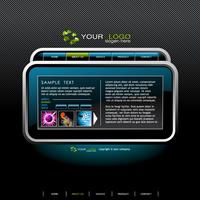 Brightly website design template. vector