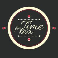 Lettering tea time vector