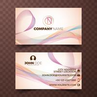 Vector modern business card design template on clean backgound.