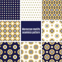 Portuguese Azulejos set of patterns vector