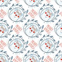 Christmas pattern with polar bears. vector