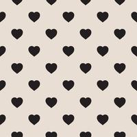 Monochrome seamless pattern with hearts vector