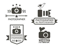 Fotografía de insignias y etiquetas en estilo vintage vector