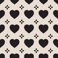 Monochrome seamless pattern with hearts vector