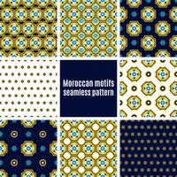 Portuguese Azulejos set of patterns vector