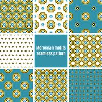 Portuguese Azulejos set of patterns vector