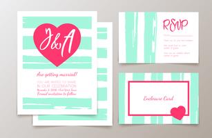 Cute fashionable cards and invitations.  vector