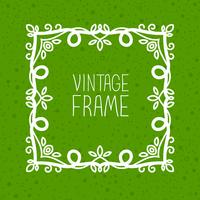 vintage frame mono line vector