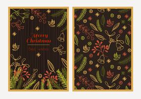 Postcard Merry Christmas vector