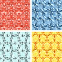 Conjunto de patrones de tejido. vector