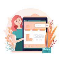 Vector Online Shopping Illustration