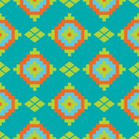 Tracería folklórica mexicana textil patrón sin costuras vector