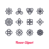 Flor clipart vector