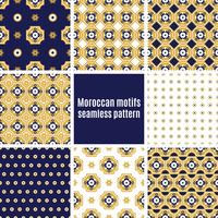 Set of Arabic seamless patterns, vector