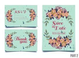 weddings, save the date invitation, RSVP and thank you cards.  vector