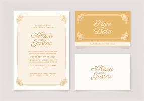 Vector Elegant Wedding Invitation