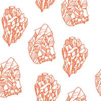 Seamless pattern with crystals vector