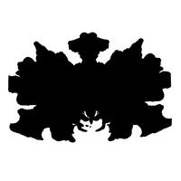 Rorschach inkblot test  random abstract background vector