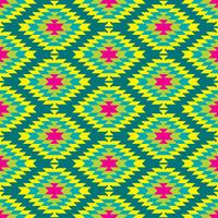 Mexican Folkloric  tracery textile seamless pattern vector