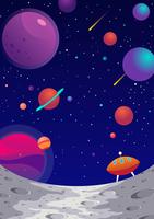 Moon Galaxy Background vector