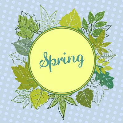 frame of spring leaves
