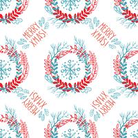 Seamless pattern of Christmas wreaths.  vector