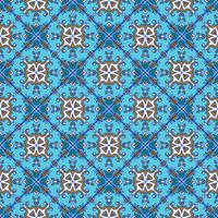 Portuguese azulejo tiles. Blue and white gorgeous seamless patte vector