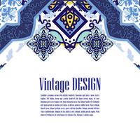 Banner azulejos in Portuguese tiles style  for business.  vector