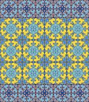 Portuguese azulejo tiles. Blue and white gorgeous seamless patte vector