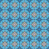 Portuguese azulejo tiles. Blue and white gorgeous seamless patte vector