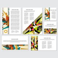 Low Poly Flyer style background Design Template vector