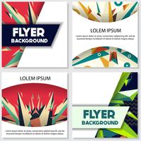 Low Poly Flyer style background diseño plantilla vector