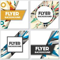 Low Poly Flyer style background Design Template vector